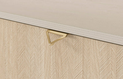 Mandala Bedside Table with Drawer and Open Shelf 54x54 cm, Boho Style – close-up of details and texture