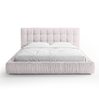 Gestoffeerd bed met knopen en laag frame in moderne stijl | Talaro 180x200 Rozenporselein (GOLDEN 50)