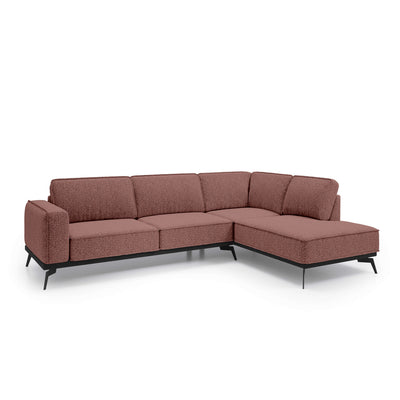 Rosalia Premium Corner Sofa 293 cm, Modern Style – Right-Sided, Ruby Sepia (ARAGON 59)