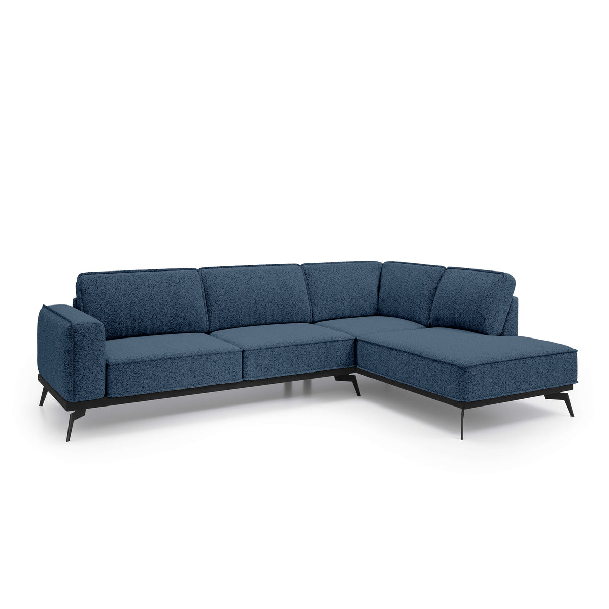 Rosalia Premium Corner Sofa 293 cm, Modern Style – Right-Sided, Ink Granite (ARAGON 74)
