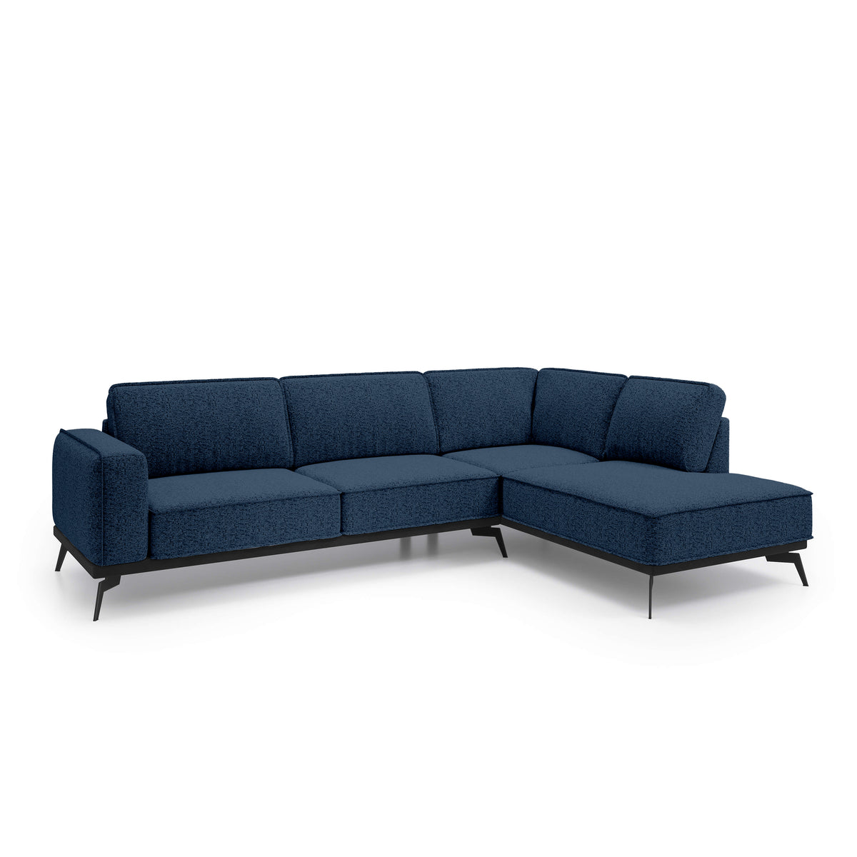 Rosalia Premium Corner Sofa 293 cm, Modern Style – Right-Sided, Night Azure (ARAGON 79)