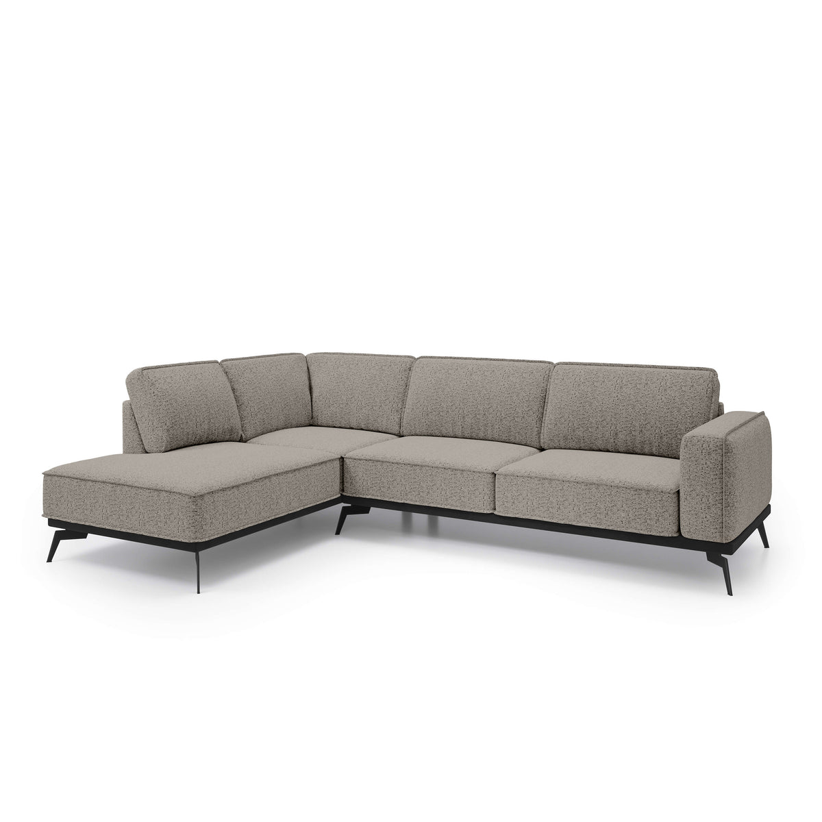 Rosalia Premium Corner Sofa 293 cm, Modern Style – Left-Sided, Stone Mist (ARAGON 20)