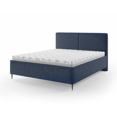 Hatti Upholstered Ottoman Bed with Storage, Minimalist Style – Navy Dust (PERFECT HARMONY 77), 140 200