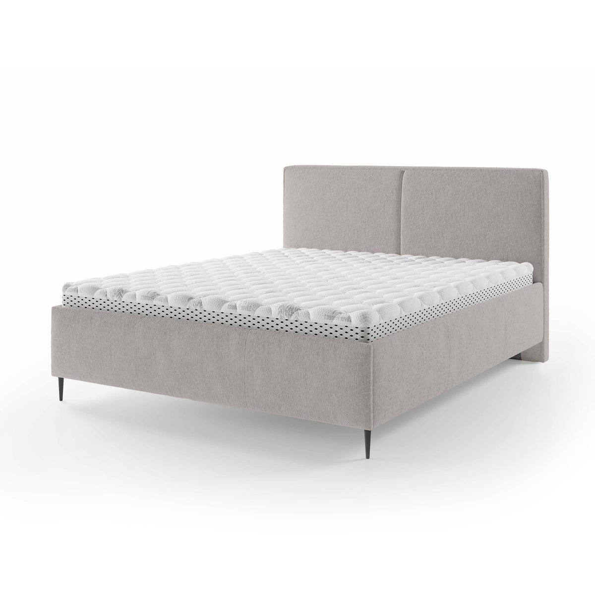 Hatti Upholstered Ottoman Bed with Storage, Minimalist Style – Ash Mirror (PERFECT HARMONY 80), 180x200