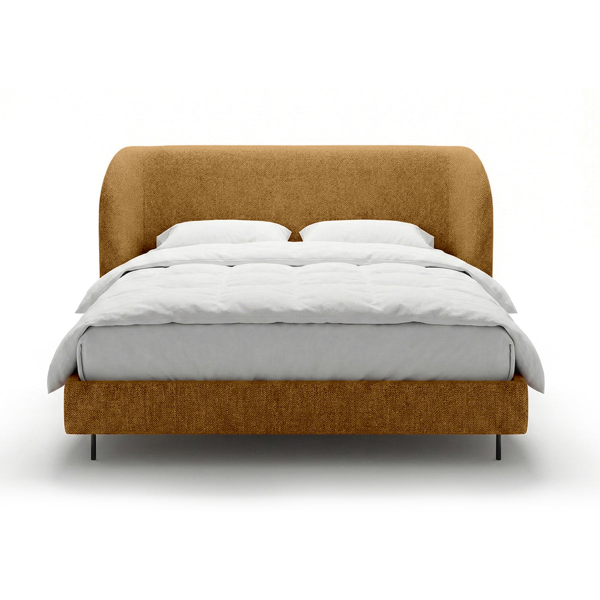 Dorida Upholstered Bed with a Smooth Headboard, Minimalist Style – photo 7