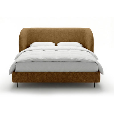 Dorida Upholstered Bed with a Smooth Headboard, Minimalist Style – photo 8