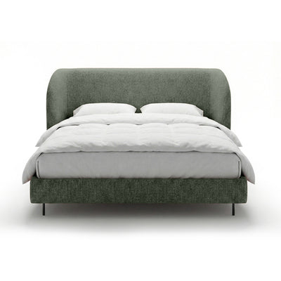Dorida Upholstered Bed with a Smooth Headboard, Minimalist Style – photo 9