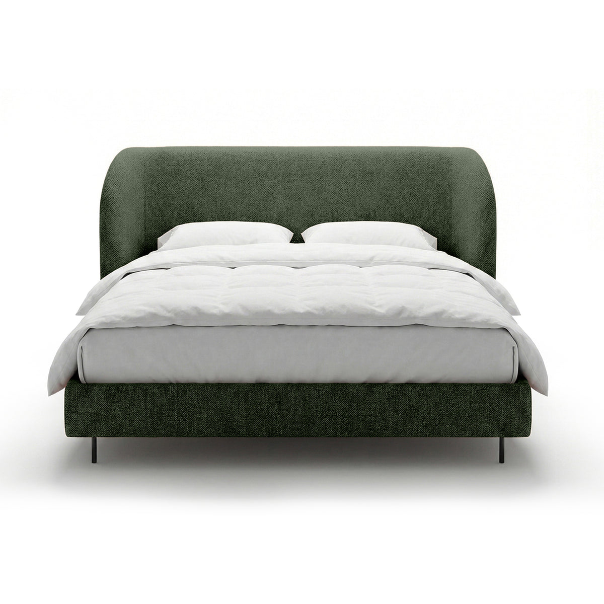Dorida Upholstered Bed with a Smooth Headboard, Minimalist Style – photo 10