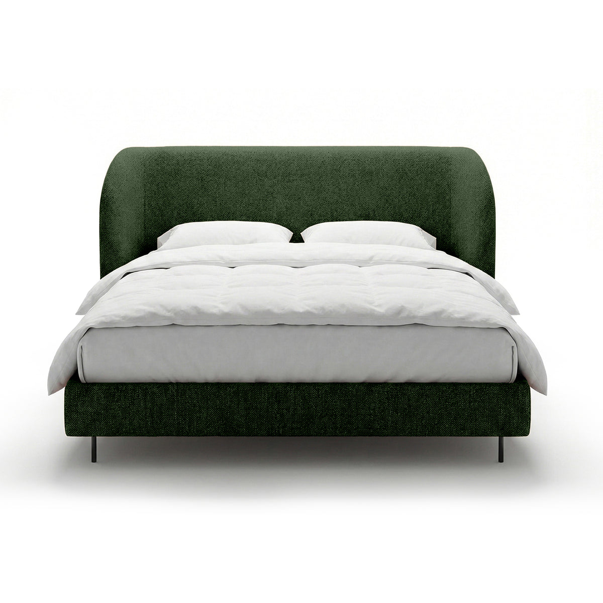 Dorida Upholstered Bed with a Smooth Headboard, Minimalist Style – photo 11
