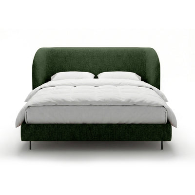 Dorida Upholstered Bed with a Smooth Headboard, Minimalist Style – photo 11