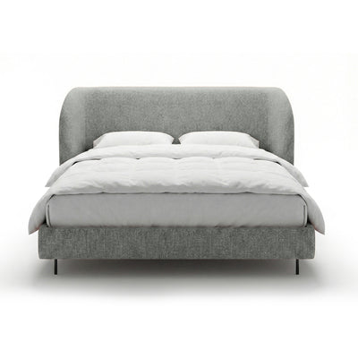 Dorida Upholstered Bed with a Smooth Headboard, Minimalist Style – photo 16