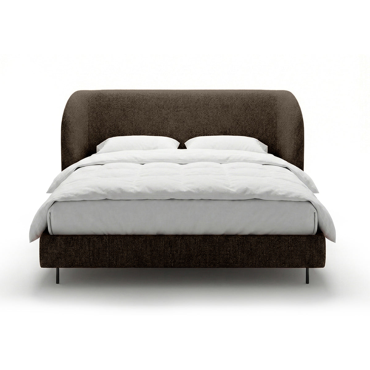Dorida Upholstered Bed with a Smooth Headboard, Minimalist Style – photo 23