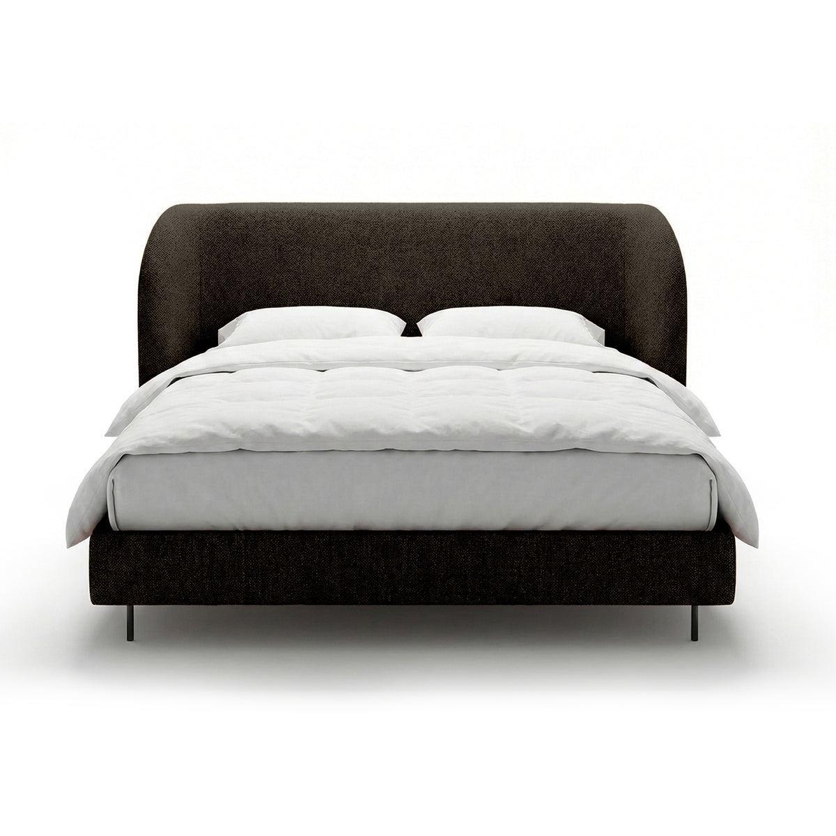 Dorida Upholstered Bed with a Smooth Headboard, Minimalist Style – photo 24