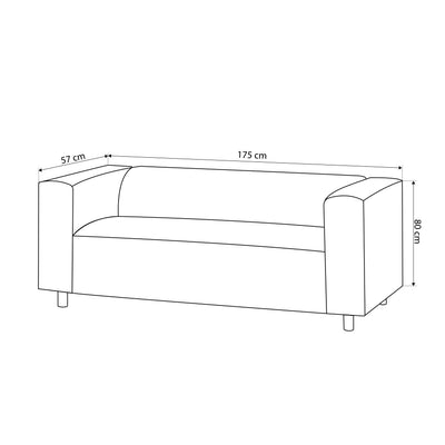 July 3 Seater Sofa 175 cm – dimensions drawing