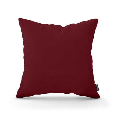 Smooth Decorative Cushion 45x45 cm, Minimalist Style – Wine Ruby (KRONOS 02)
