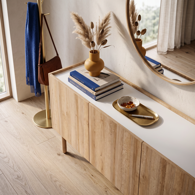 Anawa Sideboard 144x68, Boho Style – in a room setting