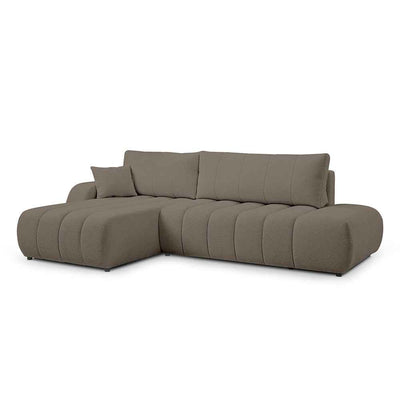 Baloa Corner Sofa Bed DL 276 cm, Modern Style – Left-sided, Oak Shadow (LAMBI 03)
