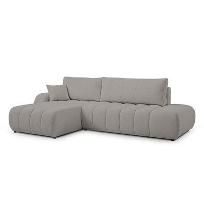 Baloa Corner Sofa Bed DL 276 cm, Modern Style – Left-sided, Ash Glow (LAMBI 11)