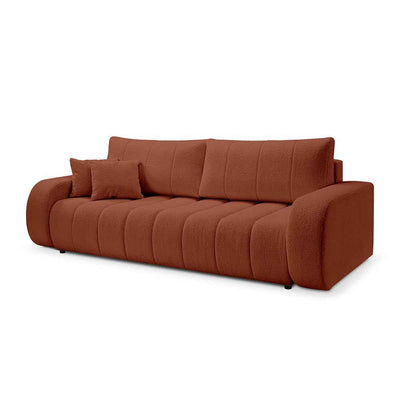 Baloa 3 Seater Sofa Bed 144x200, Scandinavian Style – Copper Glow (LAMBI 14)