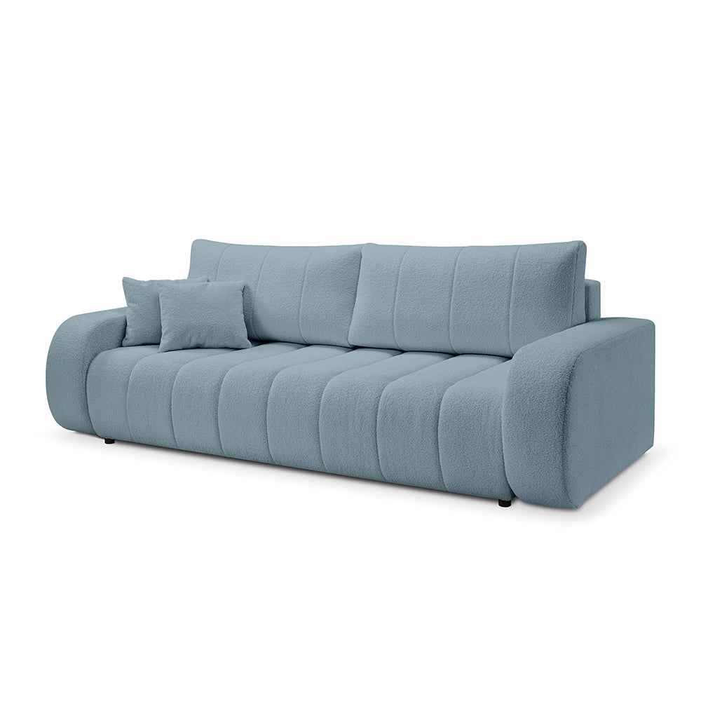 Baloa 3 Seater Sofa Bed 144x200, Scandinavian Style – Gray Blue Morning (LAMBI 16)