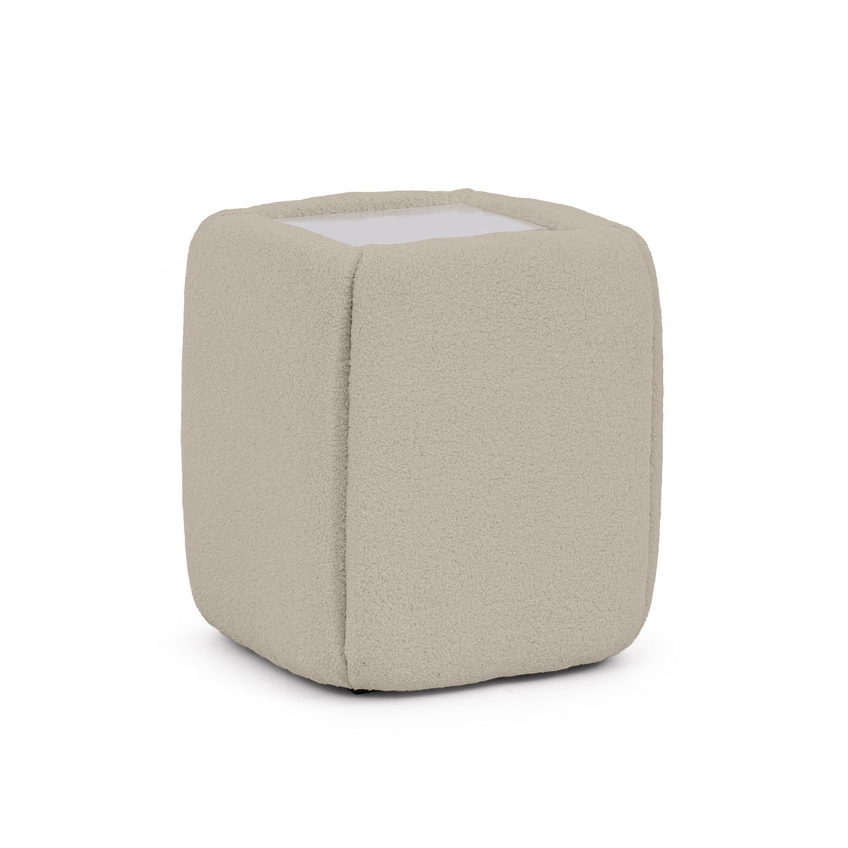 Neria Bedside Table 50x55 Without Drawers, Minimalist Style – Sandy Linen (LAMBI 05)