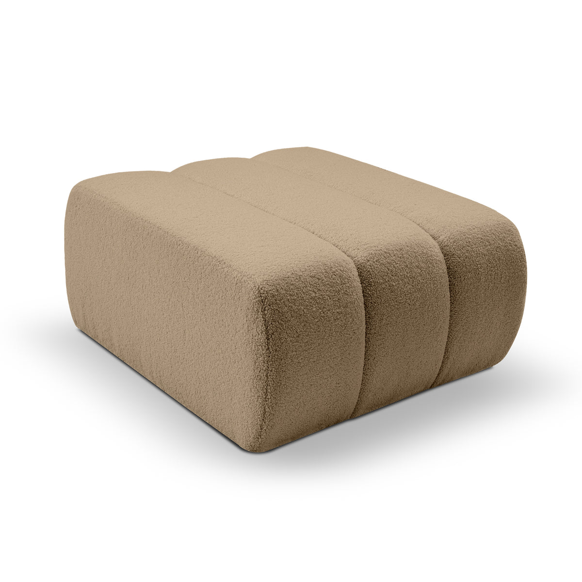 Baloa Relaxation Pouffe 82x41 cm, Organic Modern Style – Velvet Beige (LAMBI 06)