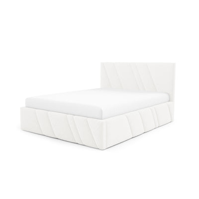 Raiz Quilted Upholstered Ottoman Bed with Storage, Various Sizes in Modern Style, Lambi Fabric – Morning Mist (LAMBI 07)