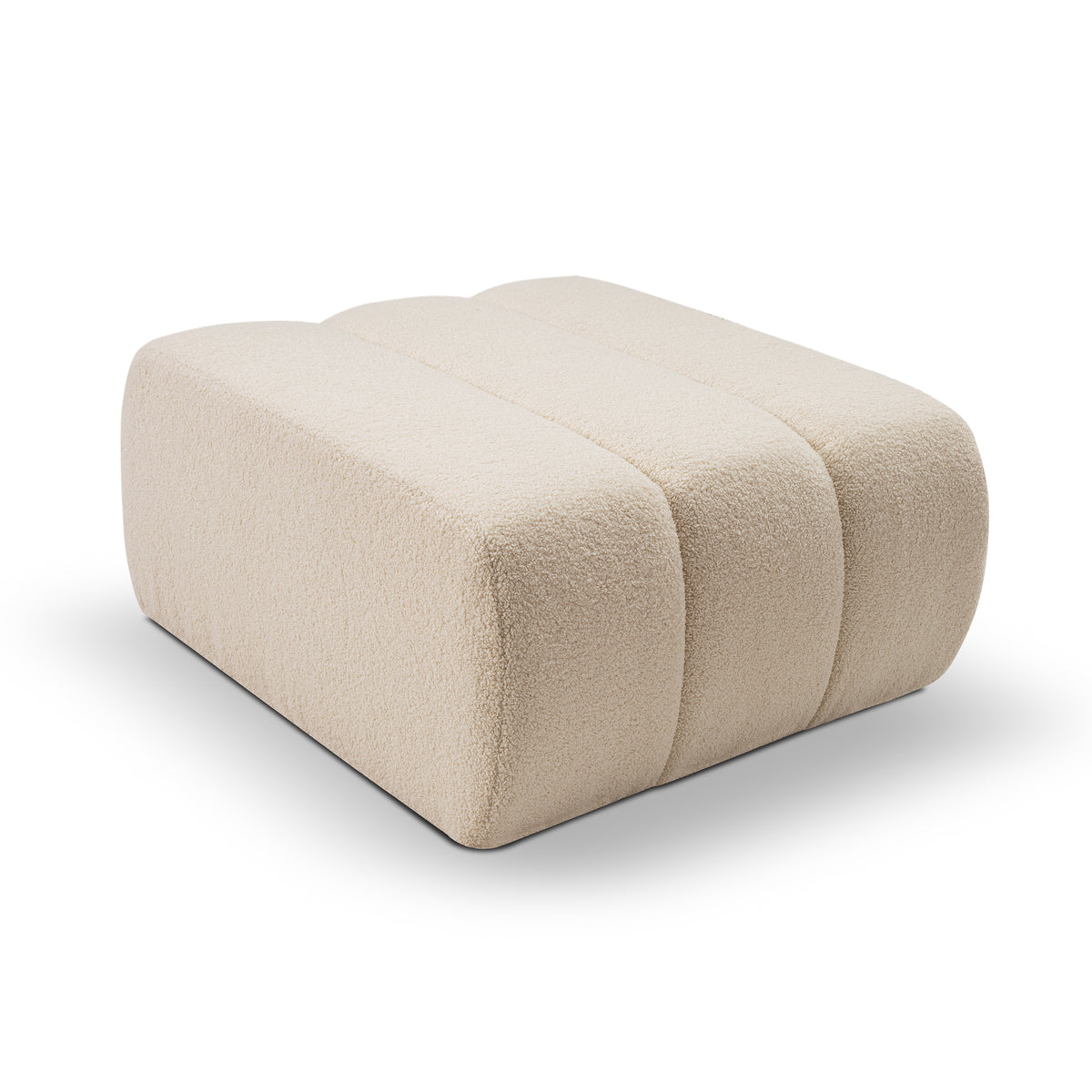 Baloa Relaxation Pouffe 82x41 cm, Organic Modern Style – Powder Bone (LAMBI 08)