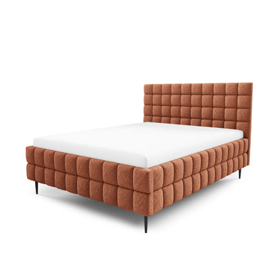 Stratus Upholstered Ottoman Bed with Storage, Various Sizes in Modern Style, Lambi Fabric – Copper Glow (LAMBI 14)