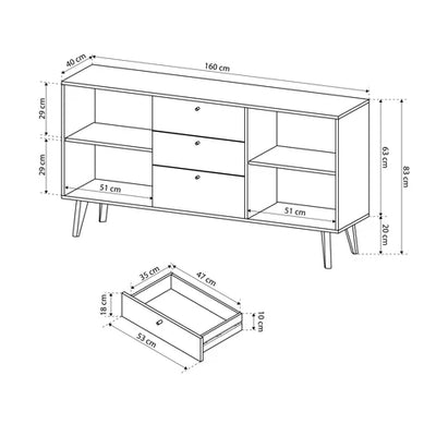 Lato Sideboard 160x83, Scandinavian Style – photo 5