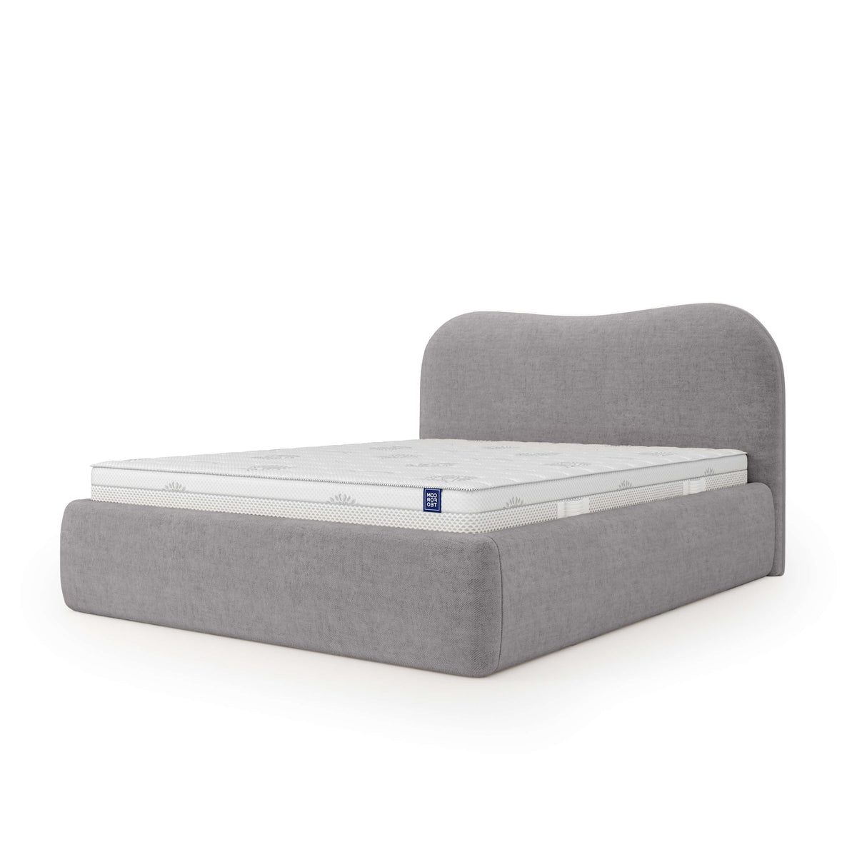 Leo Upholstered Ottoman Bed with Storage, Modern Style – Gray Mist (VOUGE 14), 200