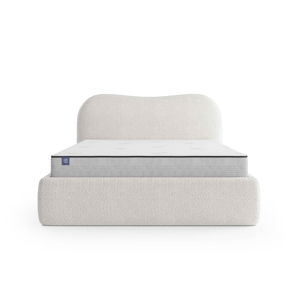 Leo Upholstered Ottoman Bed with Storage, Modern Style – front view