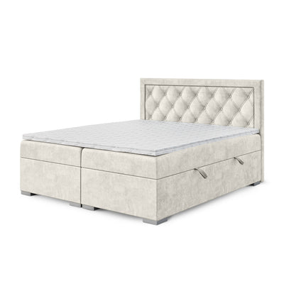 Santia Diamond-tufted Continental Divan Bed with Two Storage Compartments, Glamour Style – photo 3