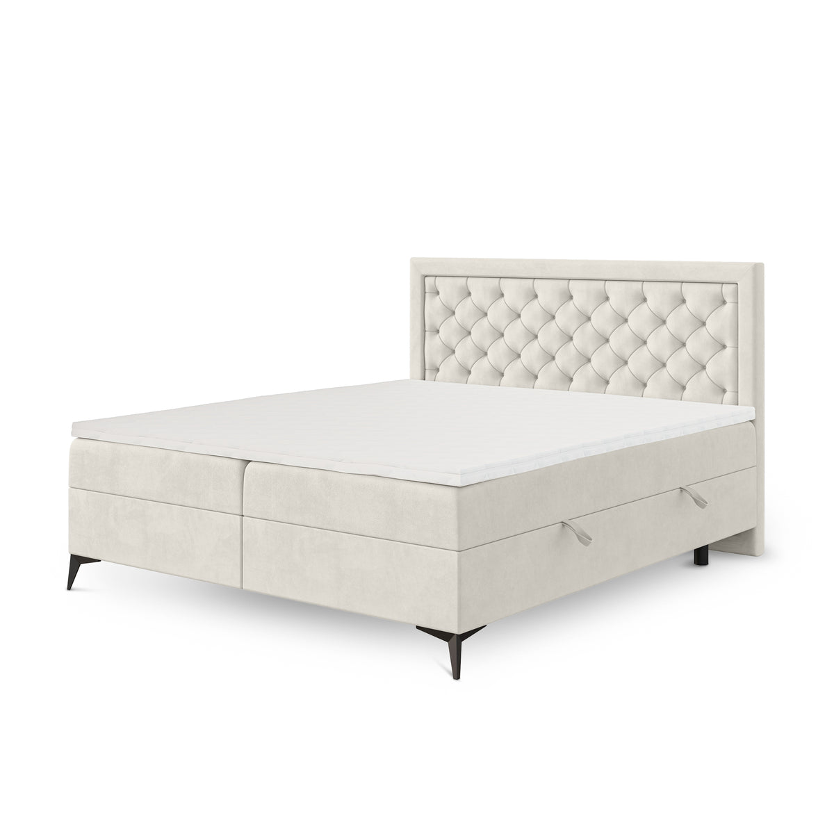Rosselia Quilted Continental Divan Bed with Two Storage Compartments, Glamour Style – photo 26