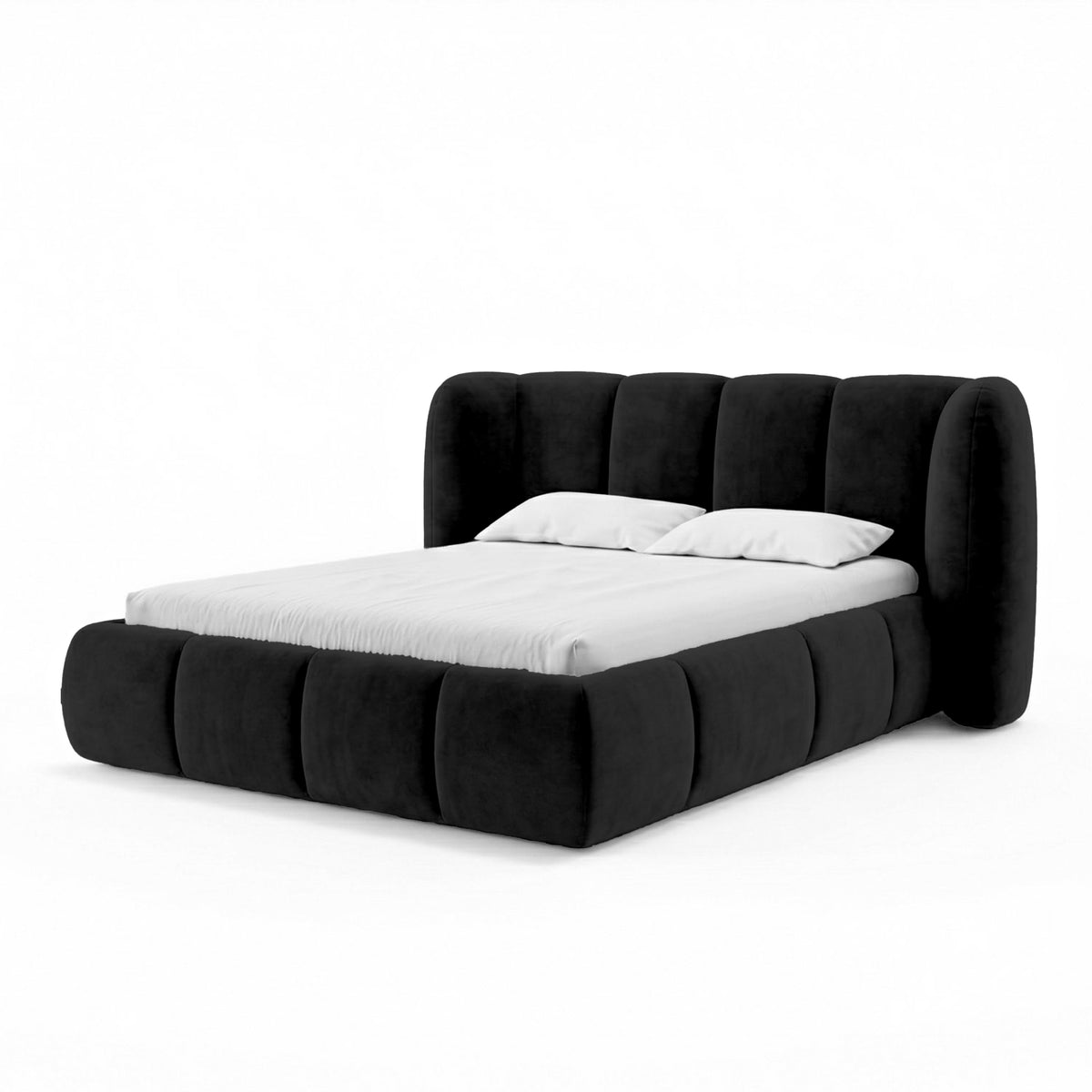 Ventara Upholstered Ottoman Bed with Vertical Tufting and Storage, Soft Modern Style – photo 12