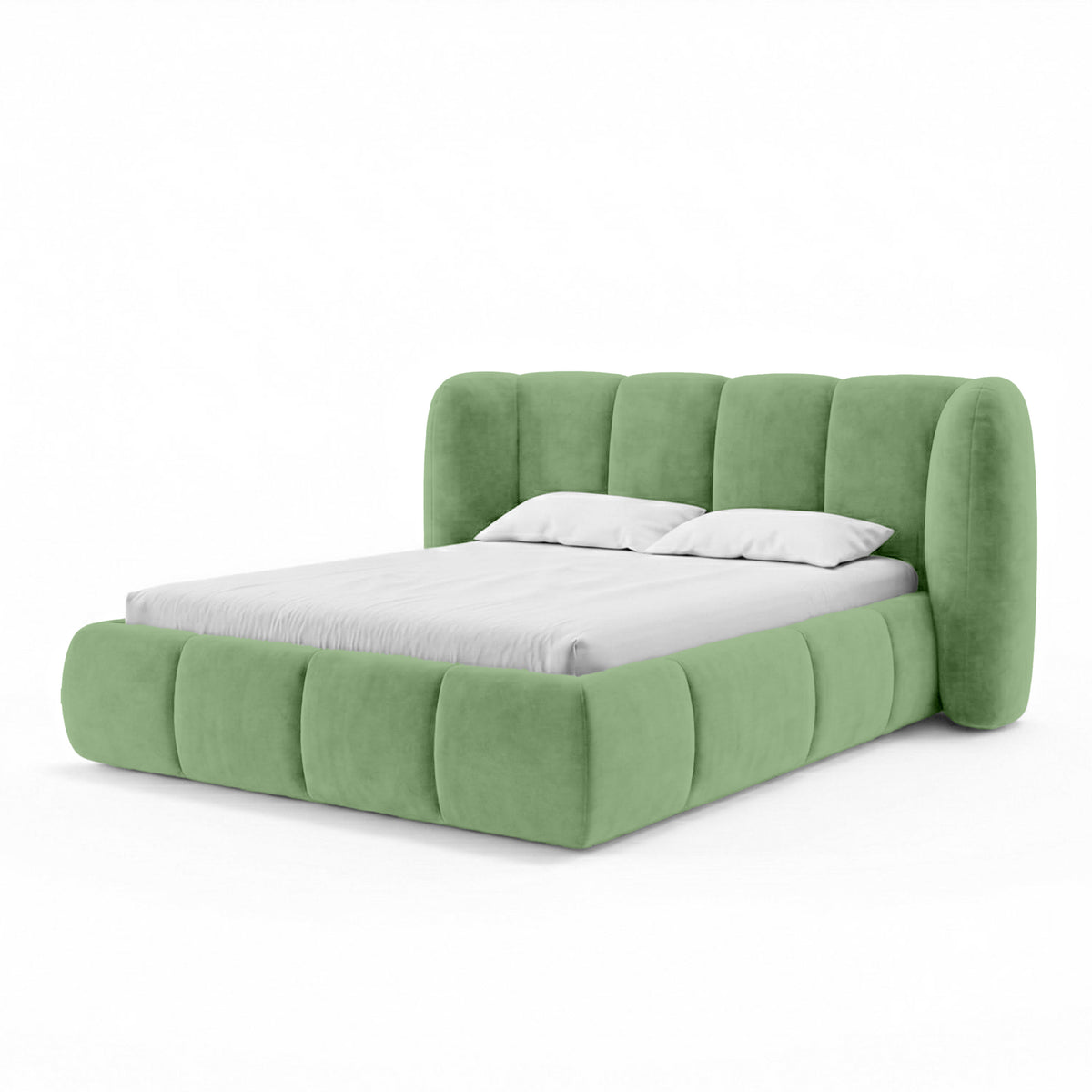 Ventara Upholstered Ottoman Bed with Vertical Tufting and Storage, Soft Modern Style – photo 15