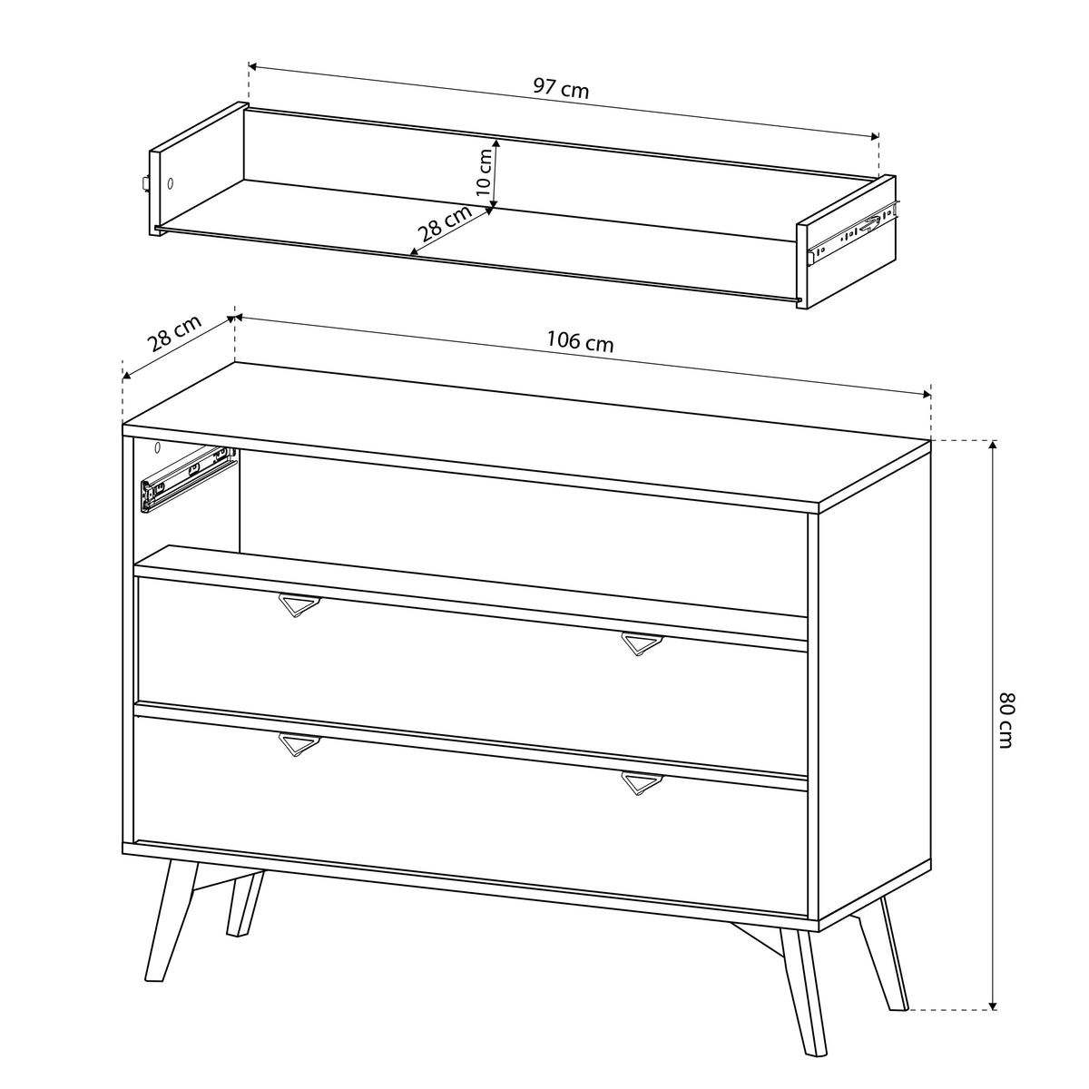 Mandala Chest of Drawers 106x80, Japandi Style – photo 8