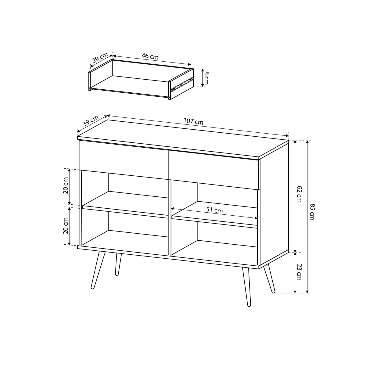 Meva Sideboard 107x85, Glamour Style – photo 7