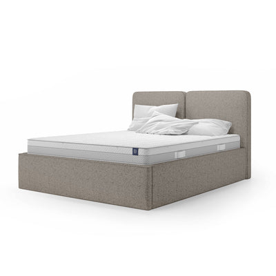 Mokka Upholstered Ottoman Bed with Storage, Modern Style – Stone Mist (ARAGON 20), 200