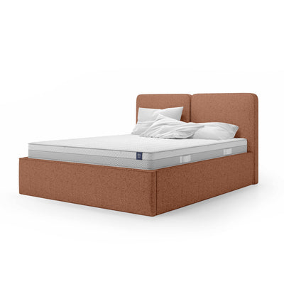 Mokka Upholstered Ottoman Bed with Storage, Modern Style – Cinnamon Matte (ARAGON 56), 200