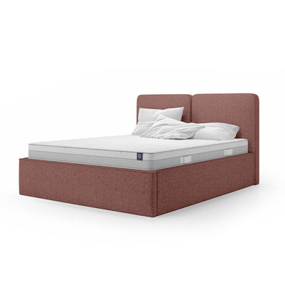 Mokka Upholstered Ottoman Bed with Storage, Modern Style – Ruby Sepia (ARAGON 59), 200