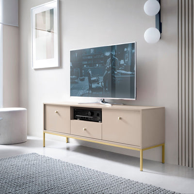 Kviat TV Unit / TV Stand 154x57, Vintage Style – in a room setting
