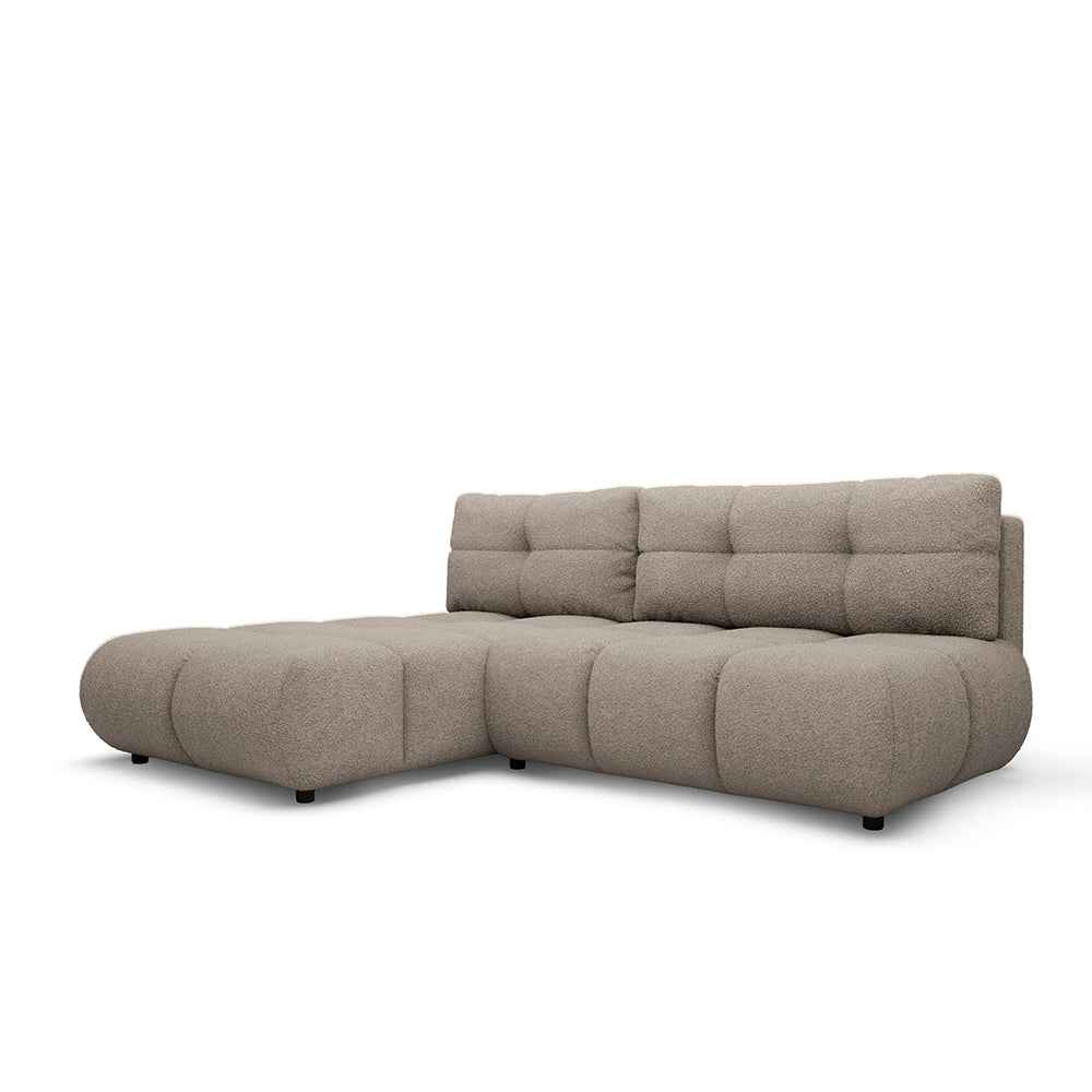 Milorya Corner Sofa Bed DL 230 cm, Modern Style – Left-sided, Ash Moss (NOW OR NEVER 16)