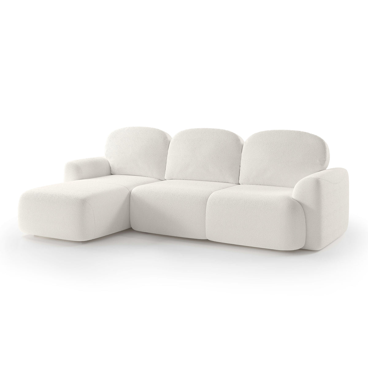 Bulu 3–4 Seater Corner Sofa Bed DL 260 cm, Modern Style – Left-Sided, Sunny Pearl (PERFECT HARMONY 01)