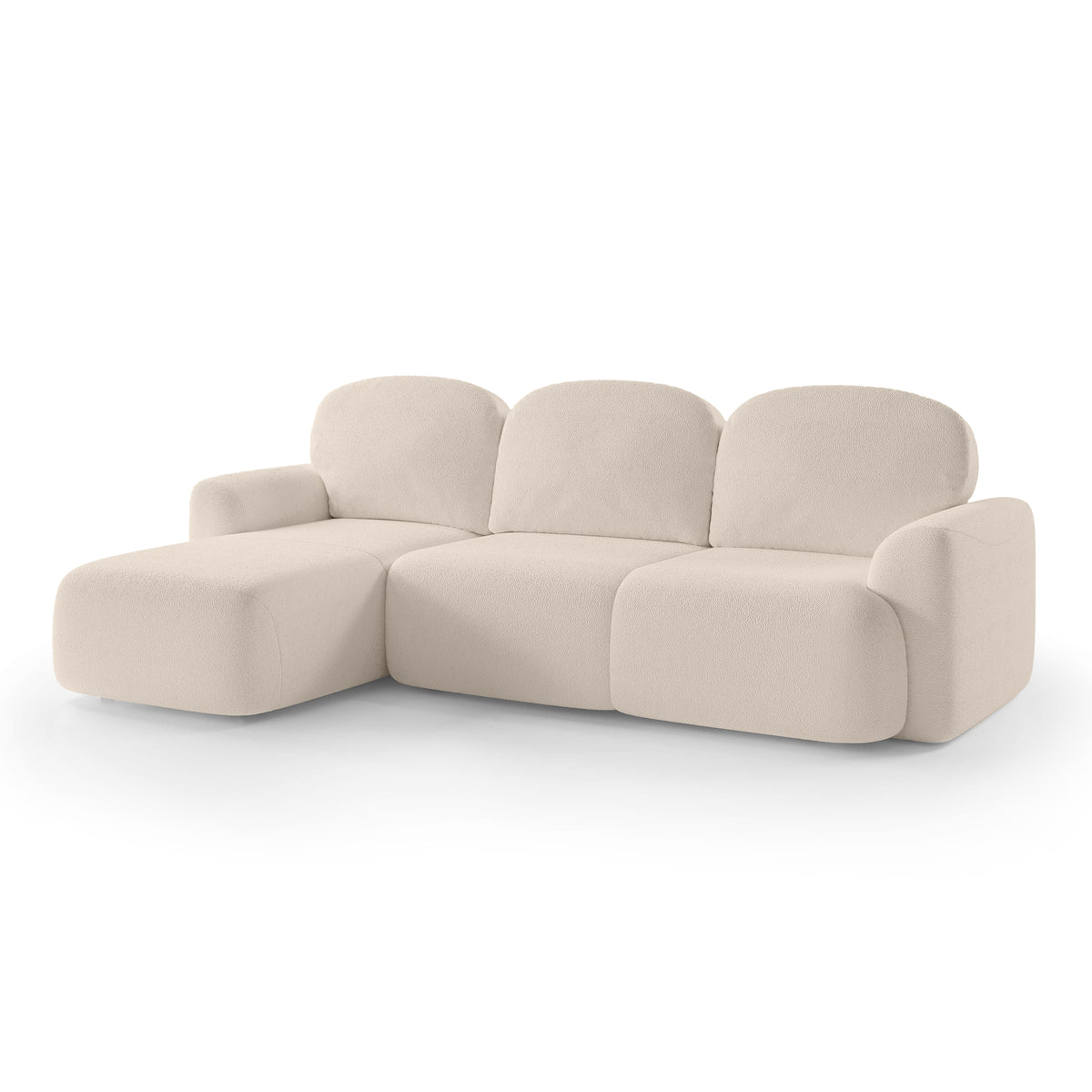 Bulu 3–4 Seater Corner Sofa Bed DL 260 cm, Modern Style – Left-Sided, Powdery Sand (PERFECT HARMONY 07)