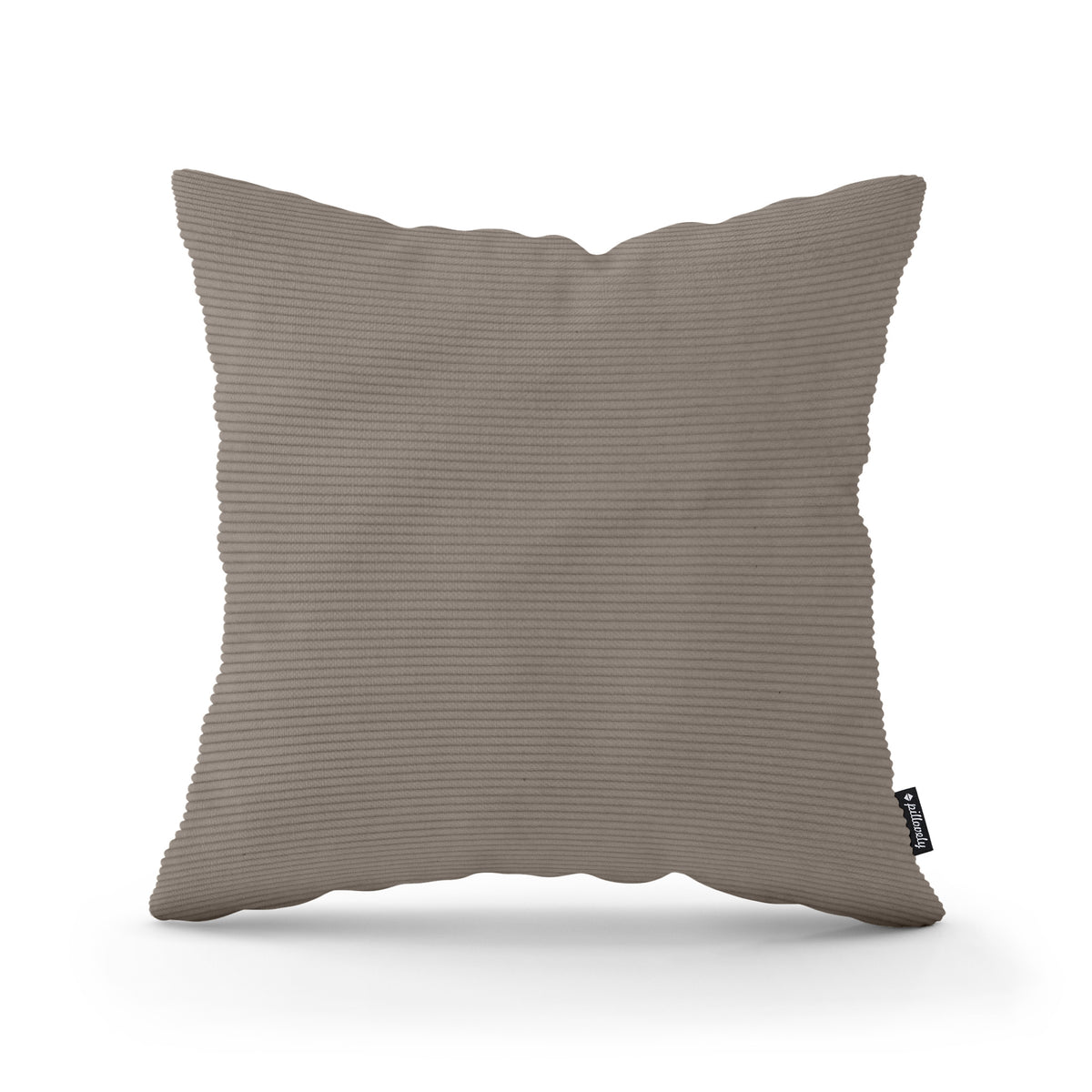 Corduroy Decorative Cushion 45x45 cm, Scandinavian and Boho Style – Walnut Taupe (ONTARIO 03)