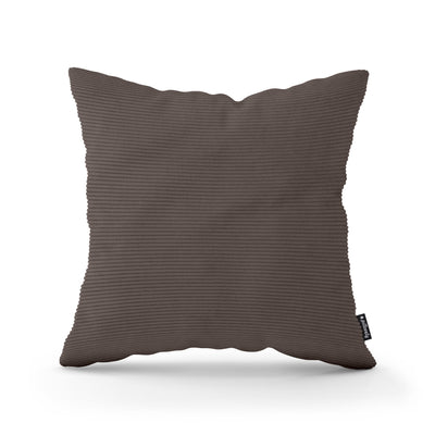 Corduroy Decorative Cushion 45x45 cm, Scandinavian and Boho Style – Dark Ebony (ONTARIO 05)