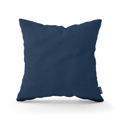 Corduroy Decorative Cushion 45x45 cm, Scandinavian and Boho Style – Navy Shadow (ONTARIO 26)