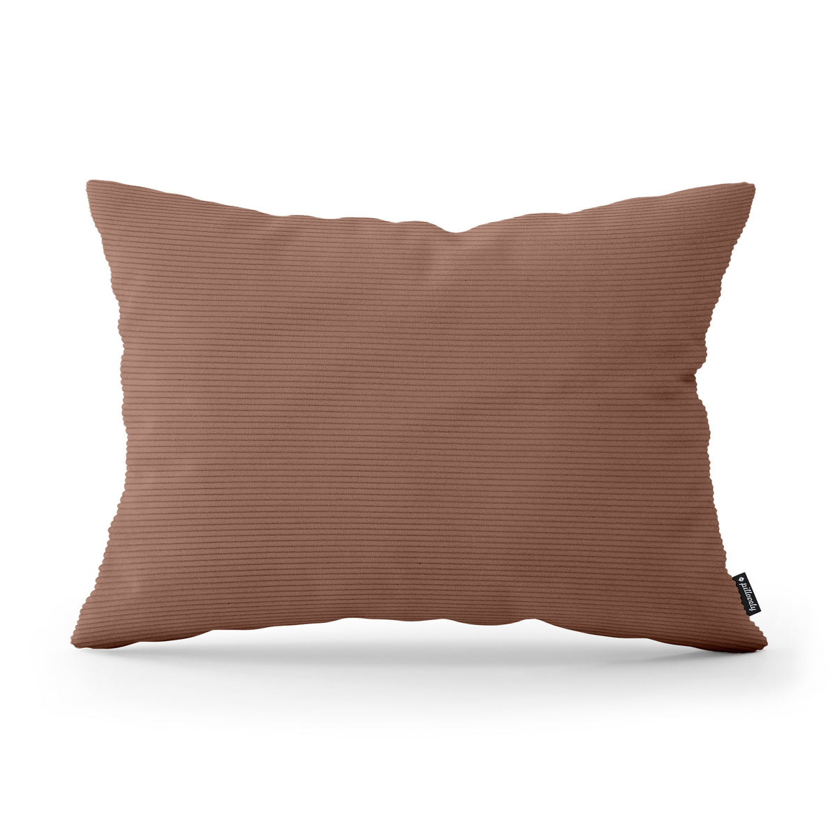 Corduroy Decorative Cushion 40x55 cm for the Living Room, Loft Style – Brown Patina (ONTARIO 30)