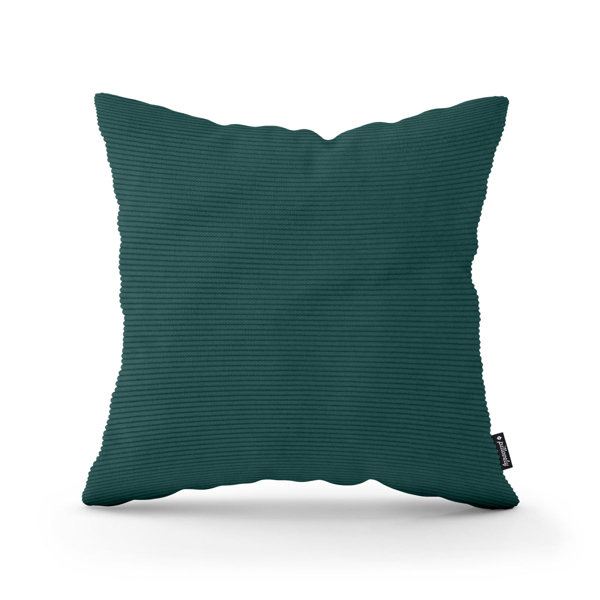 Corduroy Decorative Cushion 45x45 cm, Scandinavian and Boho Style – Emerald Abyss (ONTARIO 37)